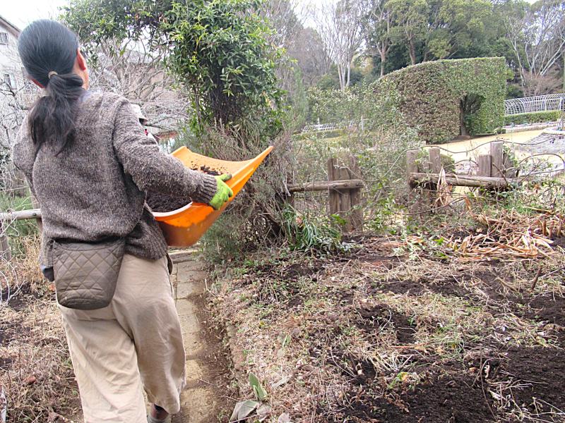 ②R8/2/13「ハーブ園の寒肥作業」